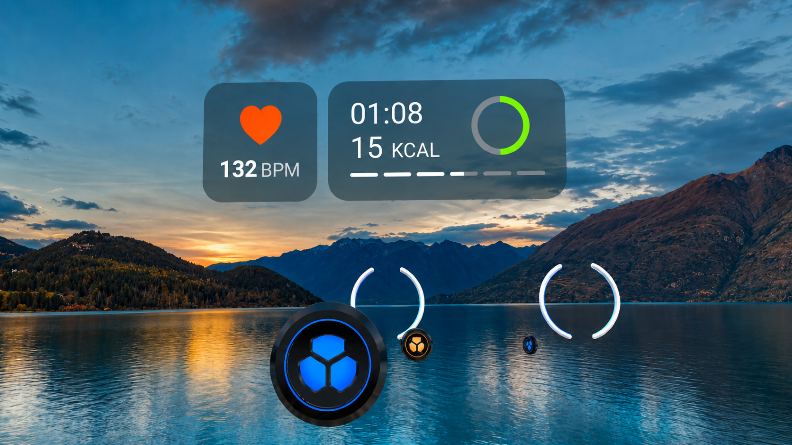 FunFitLand workout with a live heart-rate display